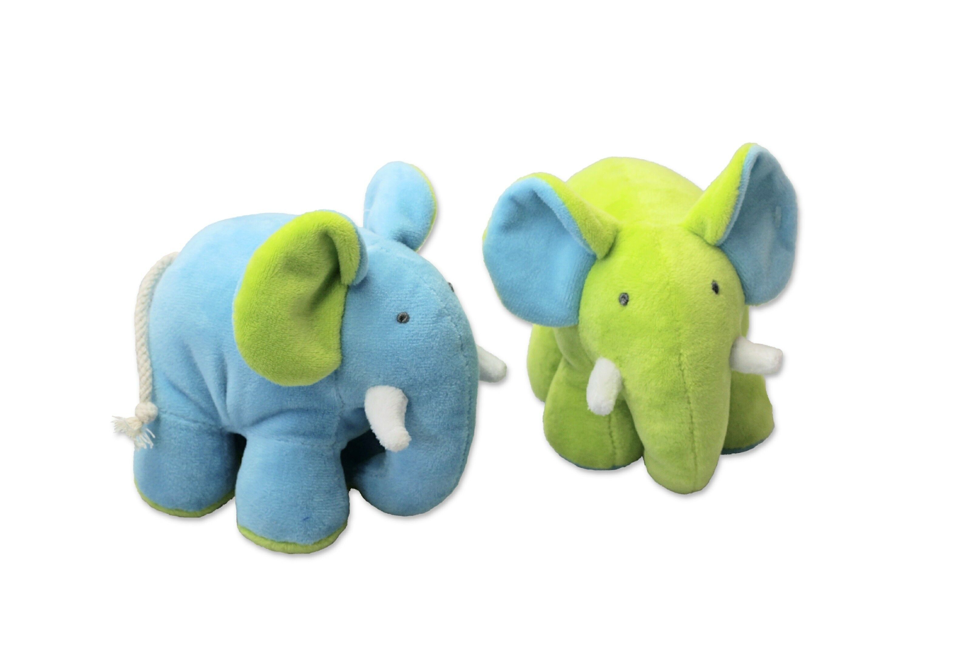 Elefante suave 2 colores (azul / verde) surtidos
