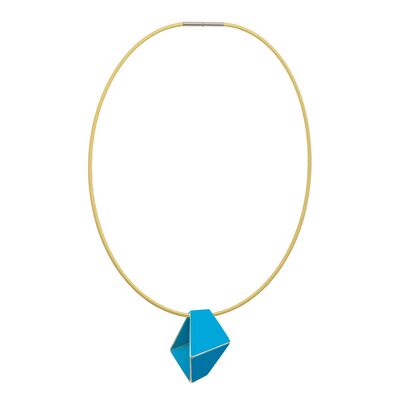 Collier Plié Court _ Bleu Clair