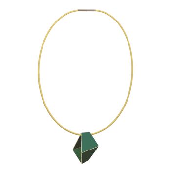 Collier Plié Court_ Vert Mousse