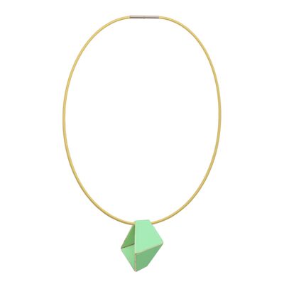 Folded Necklace Short_Pastel Green