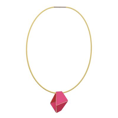 Collar Doblado Corto_Magenta