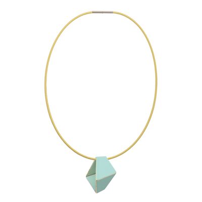 Folded Necklace Short_Pastel Turquoise