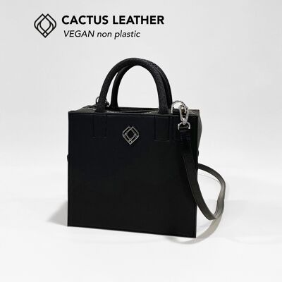 boxbag cuir de cactus noir