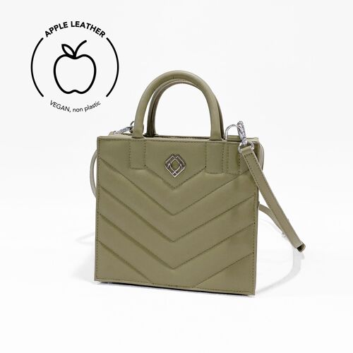 boxbag apple leather olive green