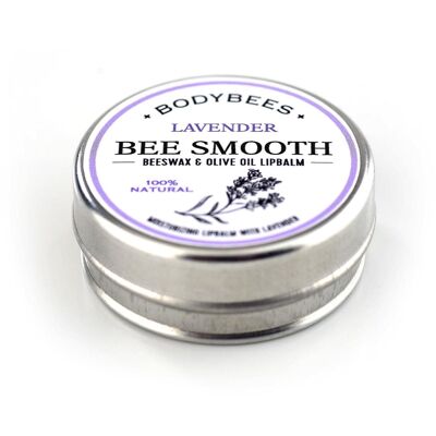 Bee Smooth Lavender bálsamo para los Labios - tarro de lata