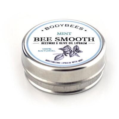 Bee Smooth Mint bálsamo para los Labios - tarro de lata