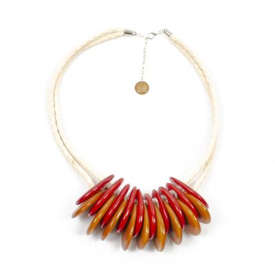 Collier CECILIA Terre de Sienne/Rouge