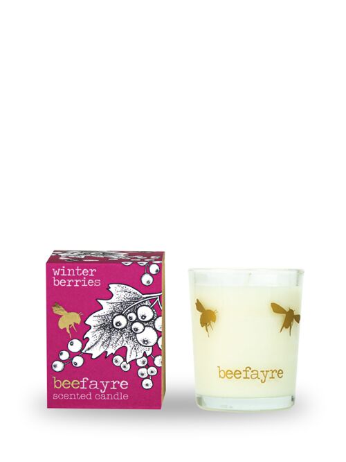 Bee Merry Winter Berries Small Scented Candle