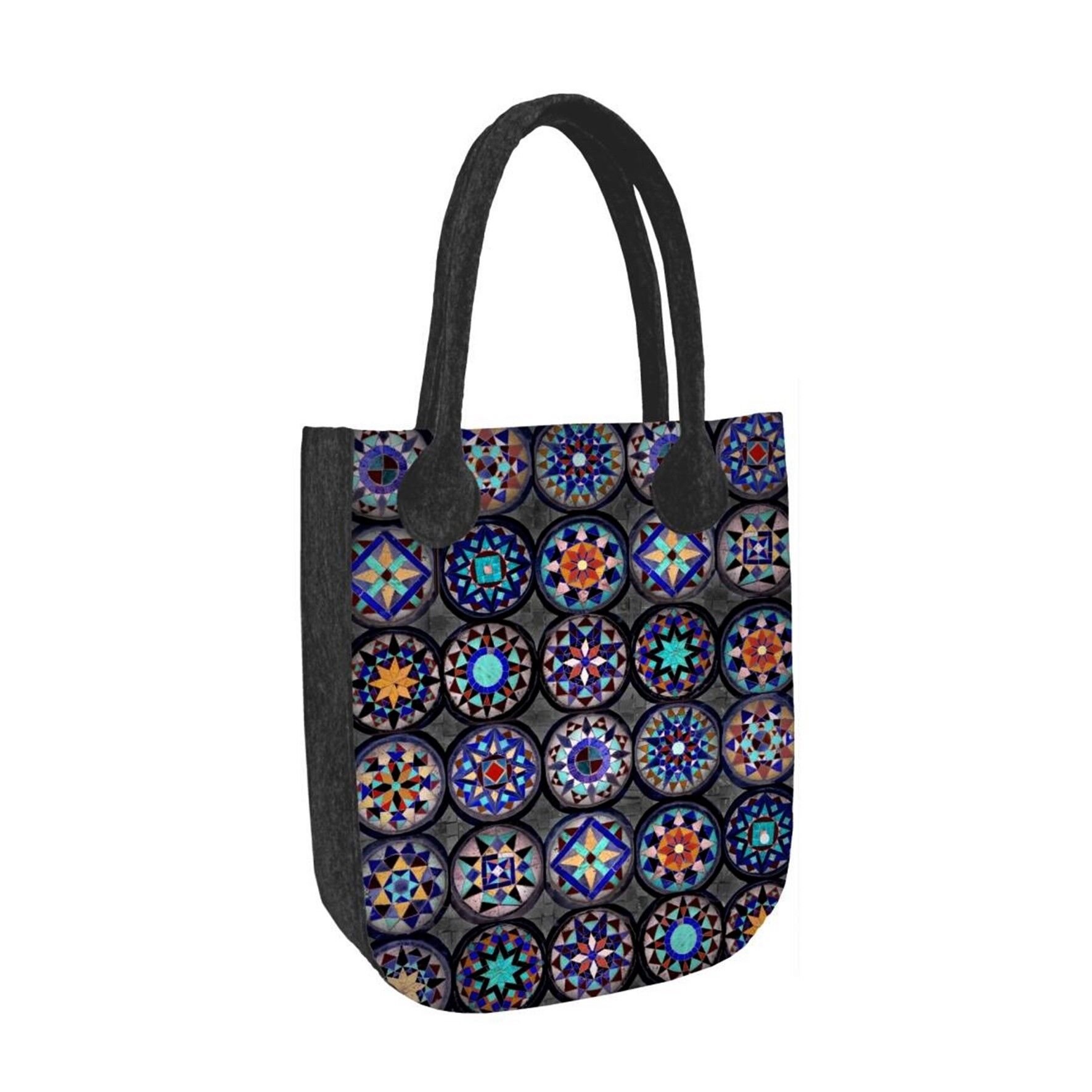 Borsa a spalla Leila in feltro City Antracite Linea Bertoni