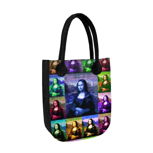 Borsa Shopper Moderna Lisa In Feltro Antracite Linea City Bertoni