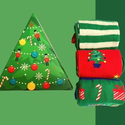 Merry Sockmas (Christmas Socks) - 3 Pairs