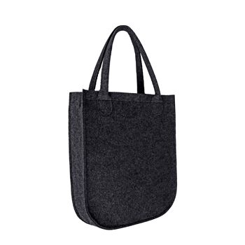 Borsa Shopper Luisa In Feltro Antracite Linea City Bertoni 2