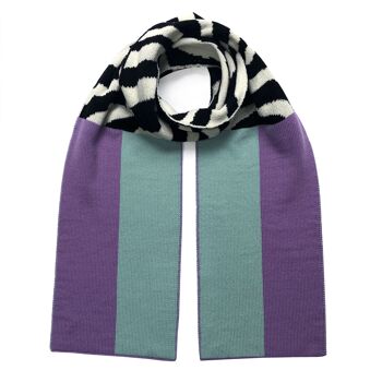 Écharpe en laine et cachemire Shapes & Stripes Multicolore 2