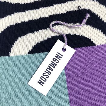 Écharpe en laine et cachemire Shapes & Stripes Multicolore 3