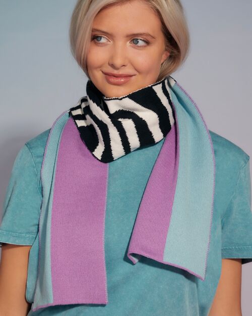 Shapes & Stripes Wool & Cashmere Scarf Multicolour