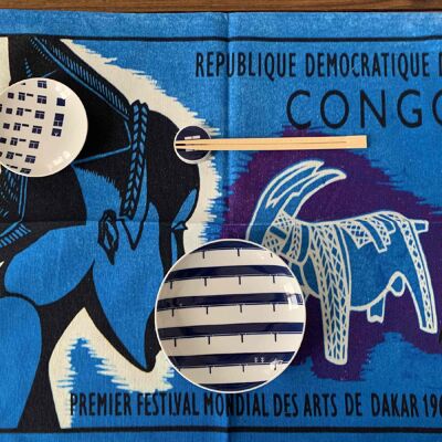 Toalla de té azul Congo