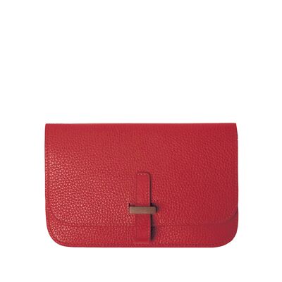 Bolso con solapa - rojo