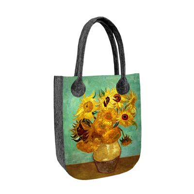 Borsa Shopper Girasoli In Feltro Linea Ville Bertoni