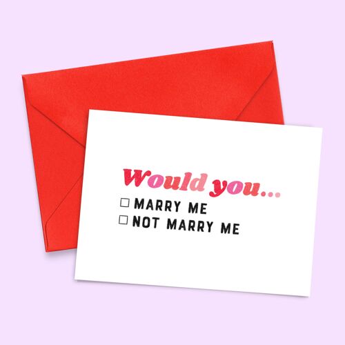 Carte "Marry me"