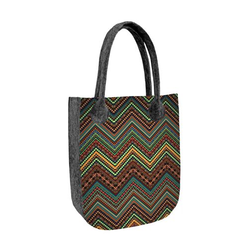 Borsa Shopper Pocahontas In Feltro Linea City Bertoni