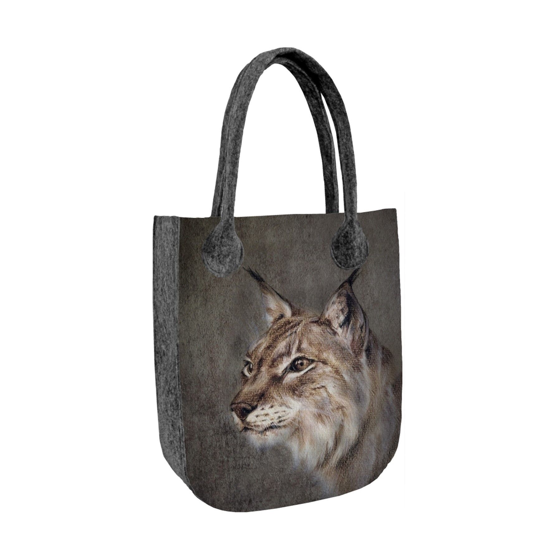 Lynx Shoulder Bag In Felt City Line Bertoni