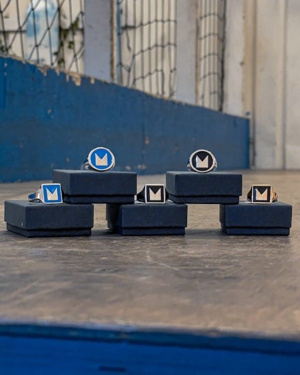 Kronenring - Silber - Rund - Blau