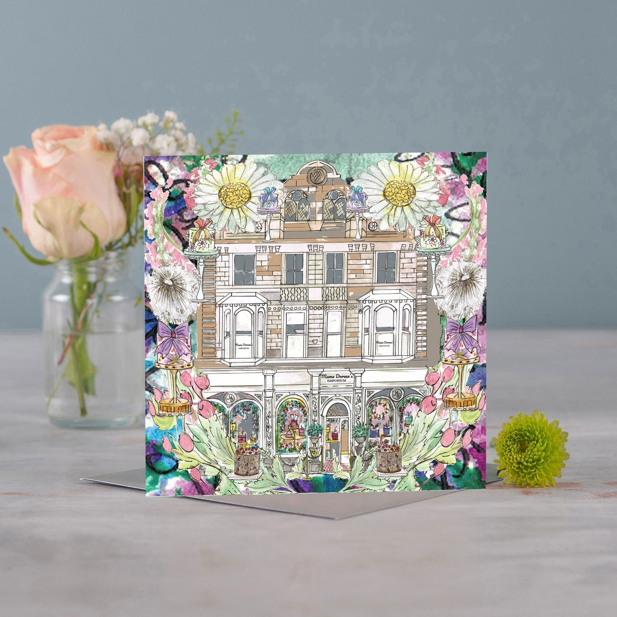 Biglietto di auguri per la pasticceria di mamma Doreen