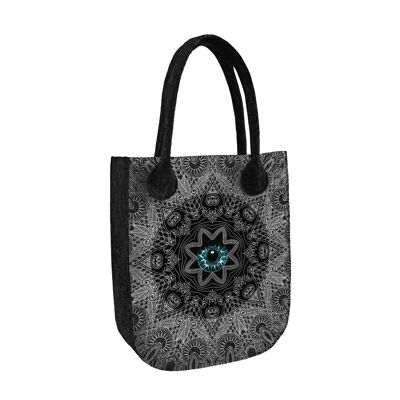 Look Borsa Shopper De Feltro Antracite Linea City Bertoni