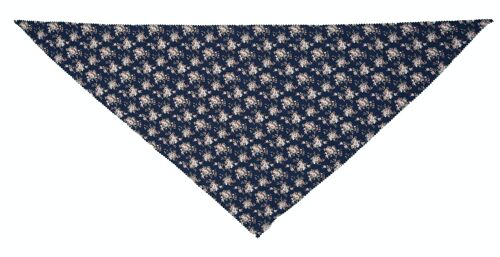 Foulard à fleurs - Bleu marine