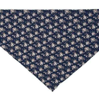 Floral scarf - Navy blue