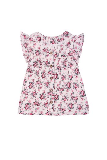 Robe à fleurs bébé fille - Rose 2