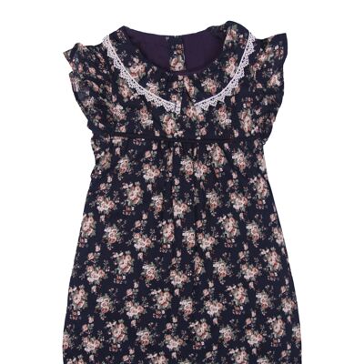 Baby girl floral dress - Navy blue