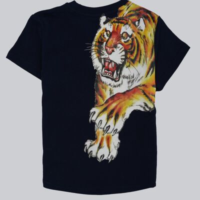 T-Shirt mit Aufdruck "Tiger" - Schwarz