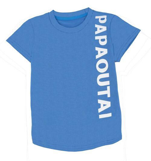 T-shirt imprimé "Papaoutai" - Bleu