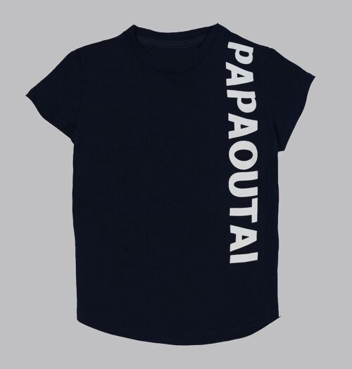 T-shirt imprimé "Papaoutai" - Noir