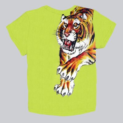 T-Shirt mit Aufdruck "Tiger" - Grün