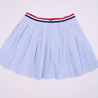 Short Pleated Skirt - Blue