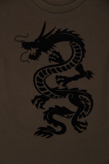 T-shirt imprimé "Dragon" - Kaki 2