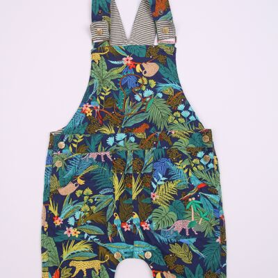 Dungarees with fancy embroidery - Jungle patterns