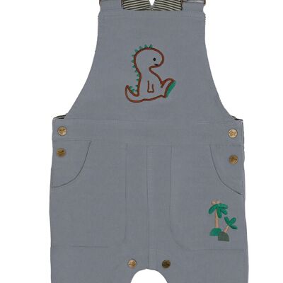 Overalls with fancy embroidery - Light blue