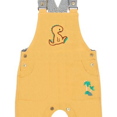 Overalls with fancy embroidery - Yellow