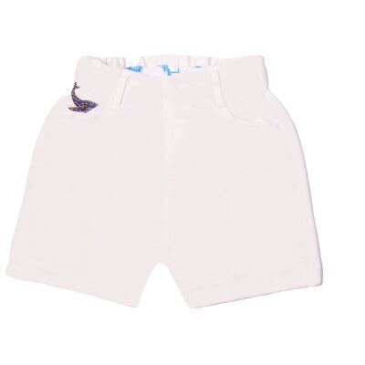 Girl's plain shorts - White