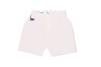 Short fille uni - Blanc 1