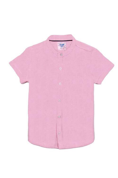 Plain Mao collar shirt