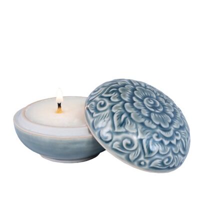 Scented candle "Apsara" blue/cinnamon & cloves