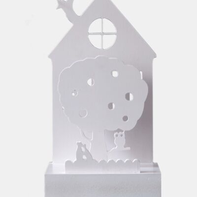 Wunders - Lámpara de noche de madera decorativa - Gatos - pequeña (10x8x20cm)