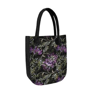 Borsa Shopper Violetta In Feltro Antracite Linea City Bertoni 1