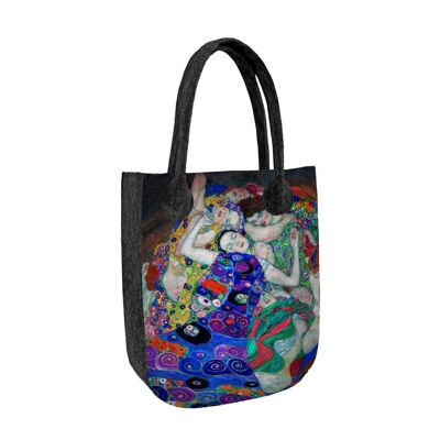 Borsa Shopper Klimt Donna In Feltro Antracite Linea City Bertoni