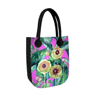 Borsa Shopper Opium In Feltro Antracite Linea City Bertoni