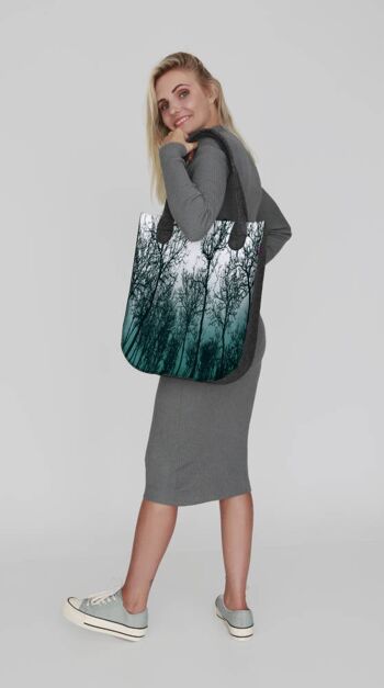 Borsa Shopper Forest Mood In Feltro Antracite Linea City Bertoni 4